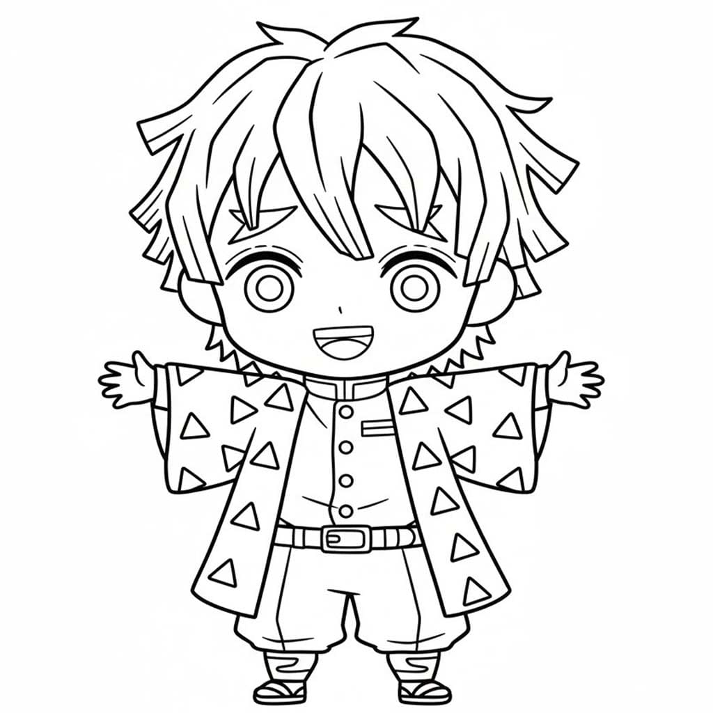 あがつまぜんいつ 1 ぬりえ