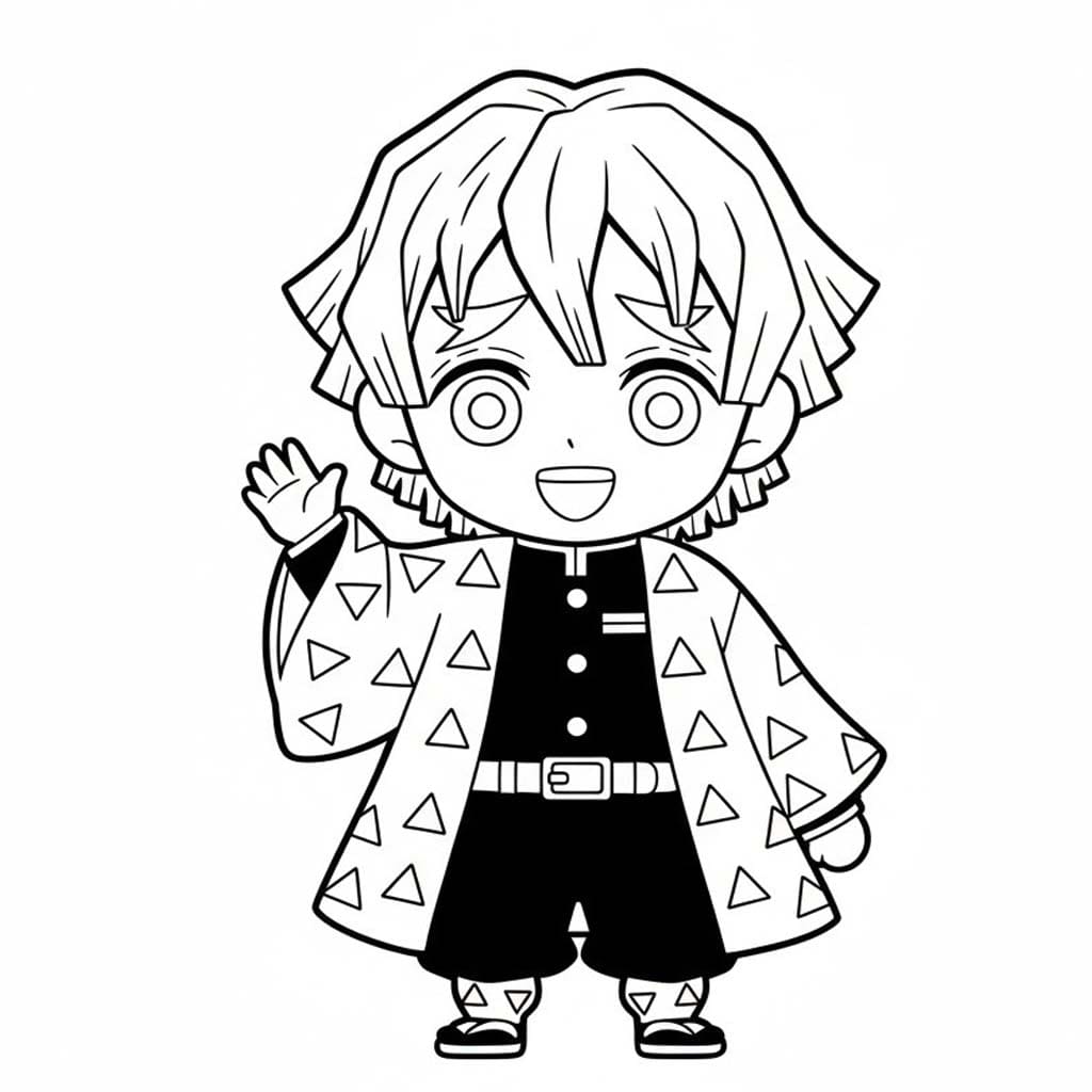 あがつまぜんいつ 4 ぬりえ