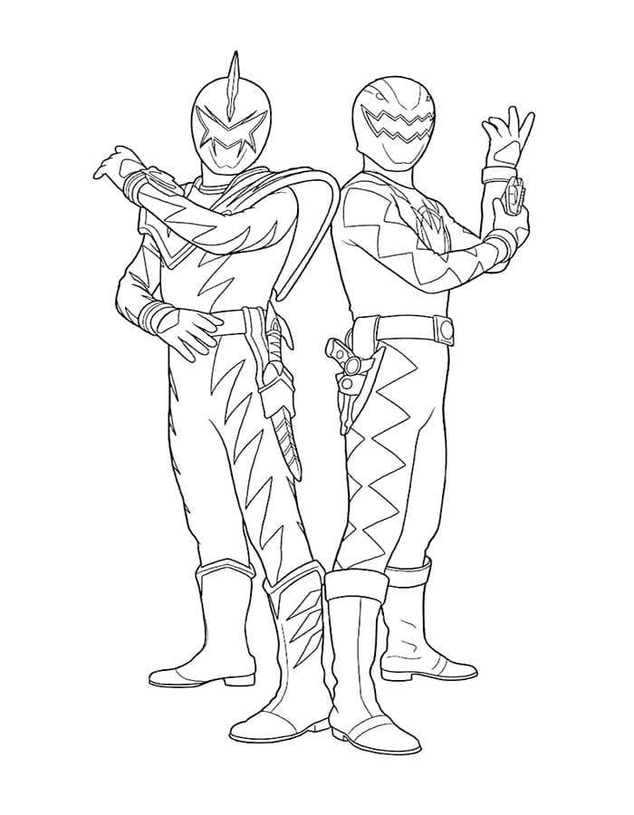 アバレンジャー 単純 ぬりえ