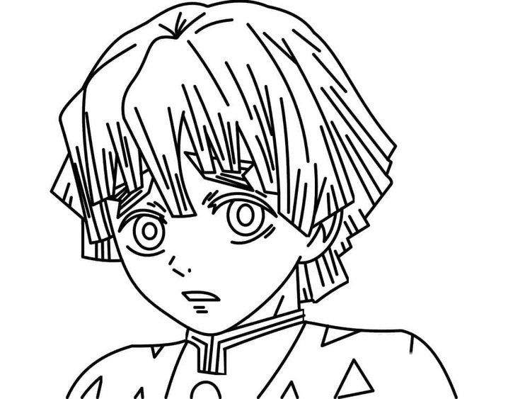 我妻善逸 基本的な ぬりえ