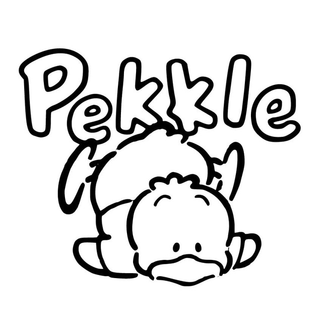 あひるのペックル 5 ぬりえ