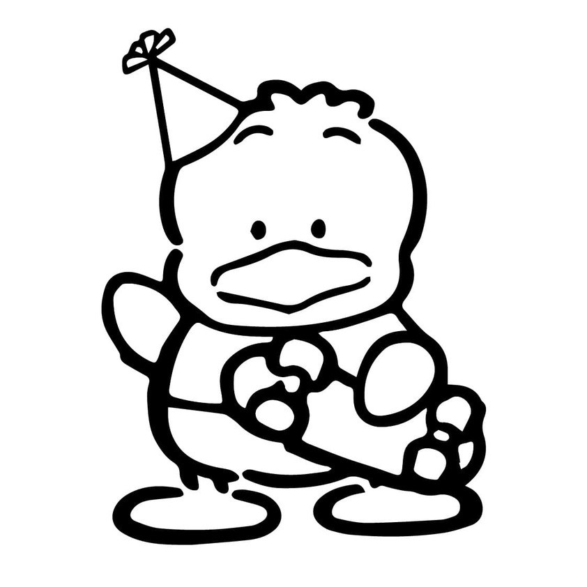あひるのペックル 7 ぬりえ