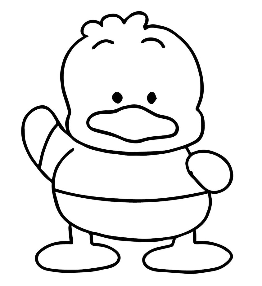 あひるのペックル ぬりえ ぬりえ
