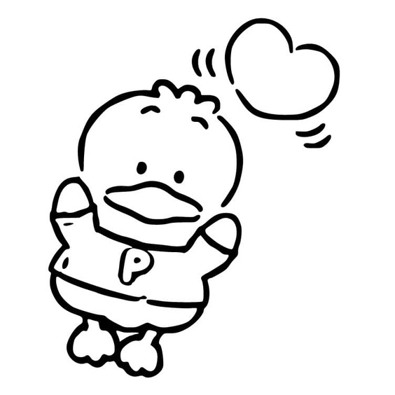 あひるのペックル 素敵な ぬりえ