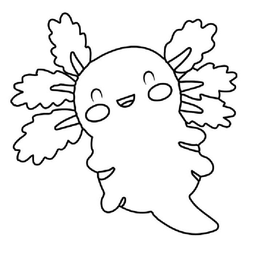 アホロートル 描画 ぬりえ