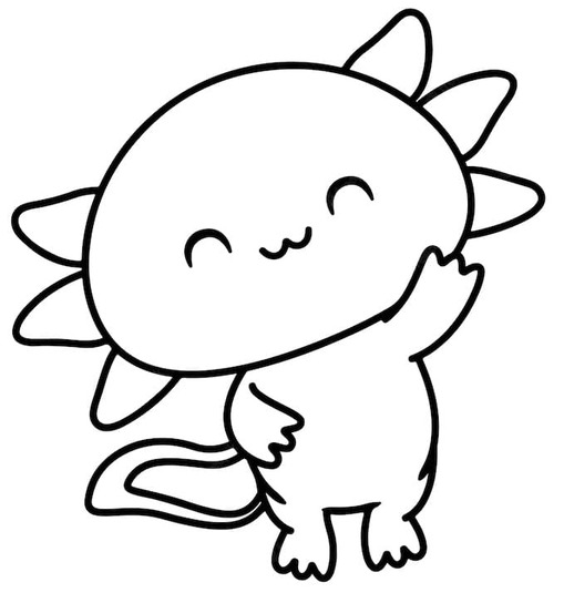 アホロートル 無料で ぬりえ