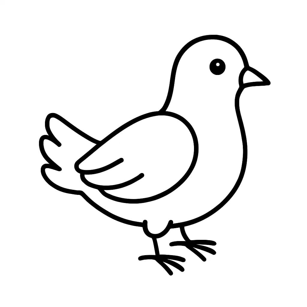 愛の鳩 ぬりえ