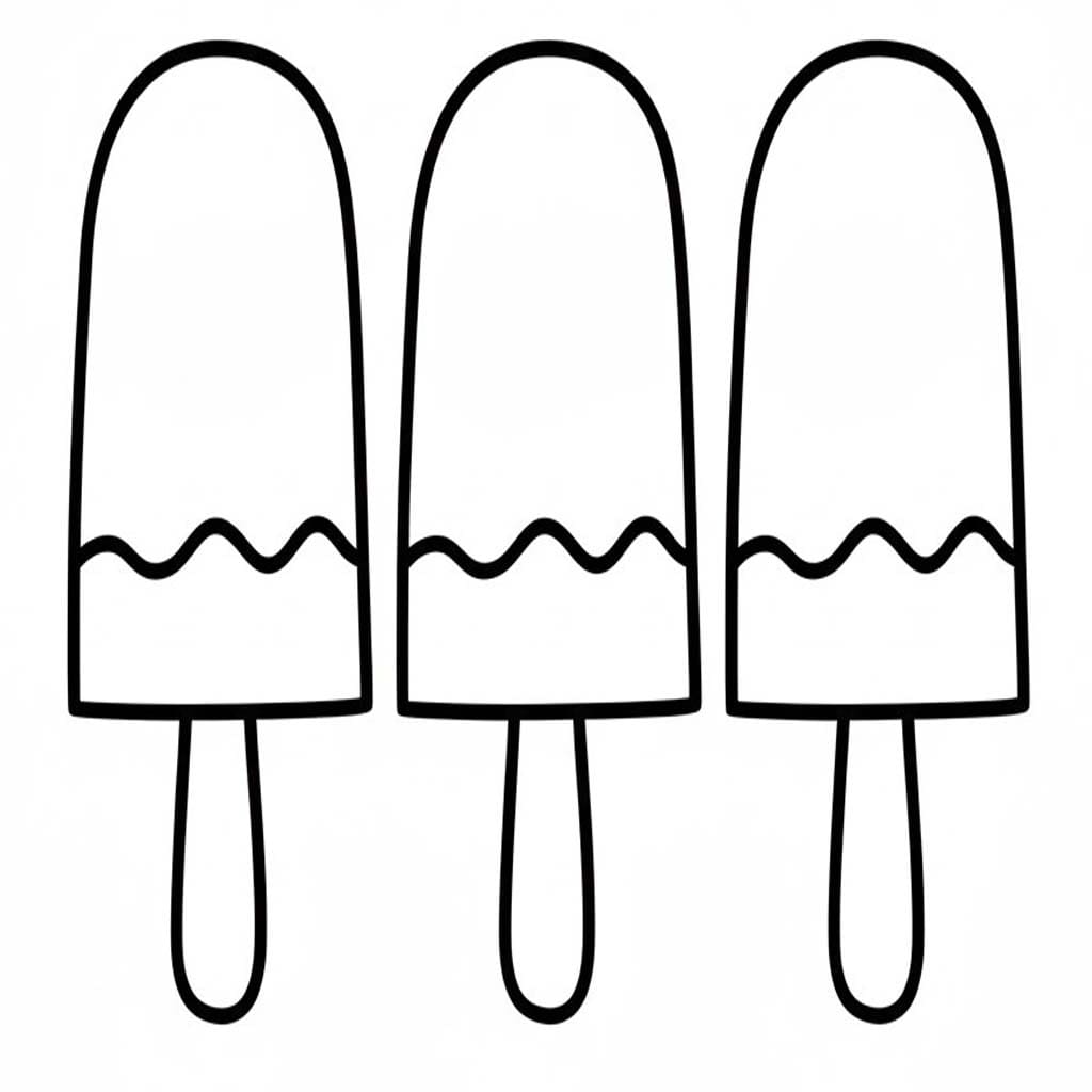 アイスキャンディー 印刷可能 ぬりえ