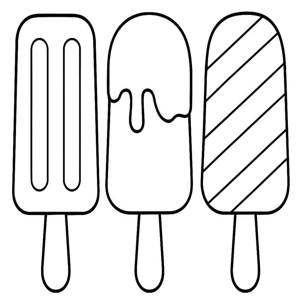 アイスキャンディー 簡単 ぬりえ
