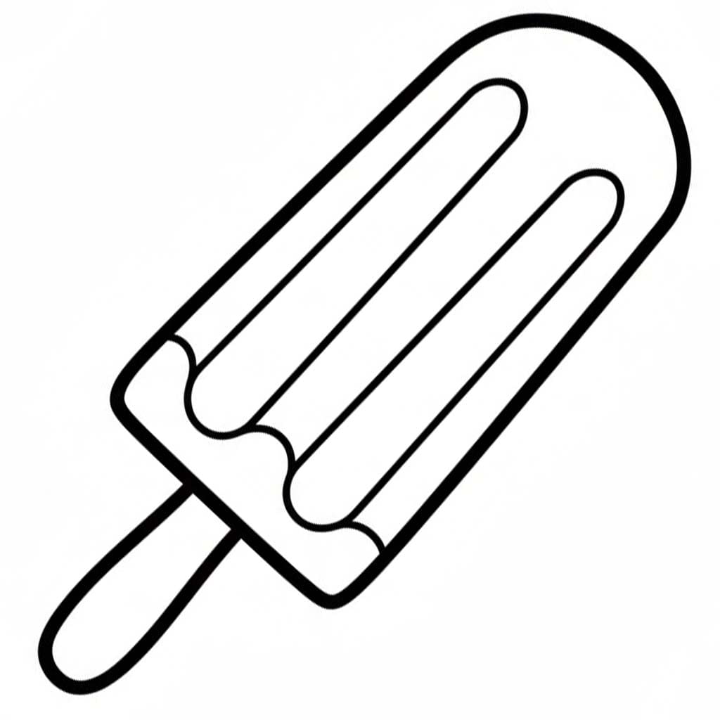 アイスキャンディー 無料で印刷可能 ぬりえ