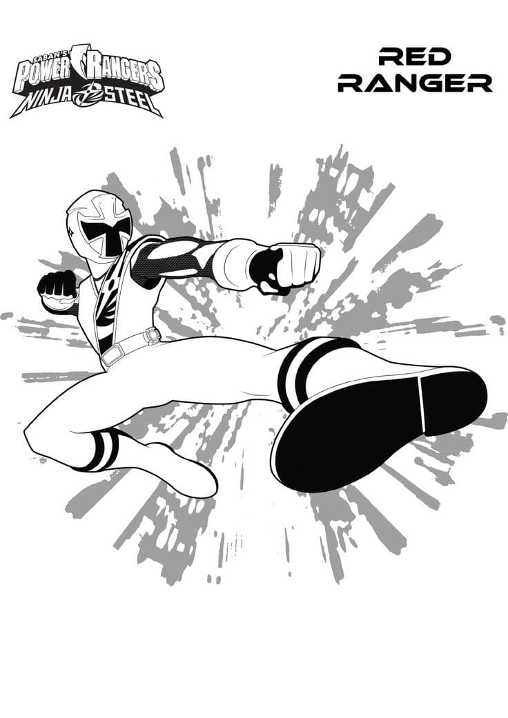 赤 ニンニン ジャー ぬりえ