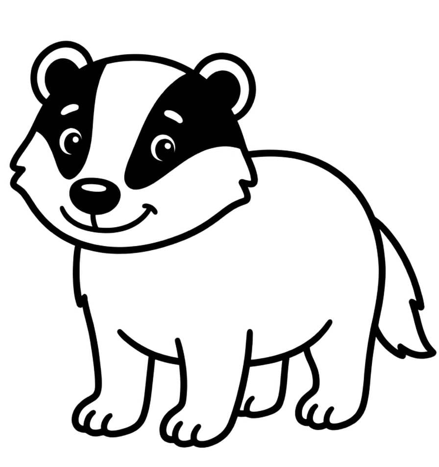 アナグマ 印刷可能 ぬりえ