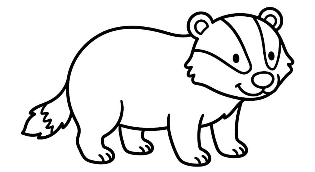 アナグマ 無料で印刷可能 ぬりえ