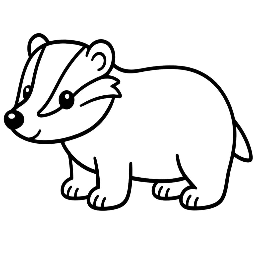 アナグマ 無料で ぬりえ