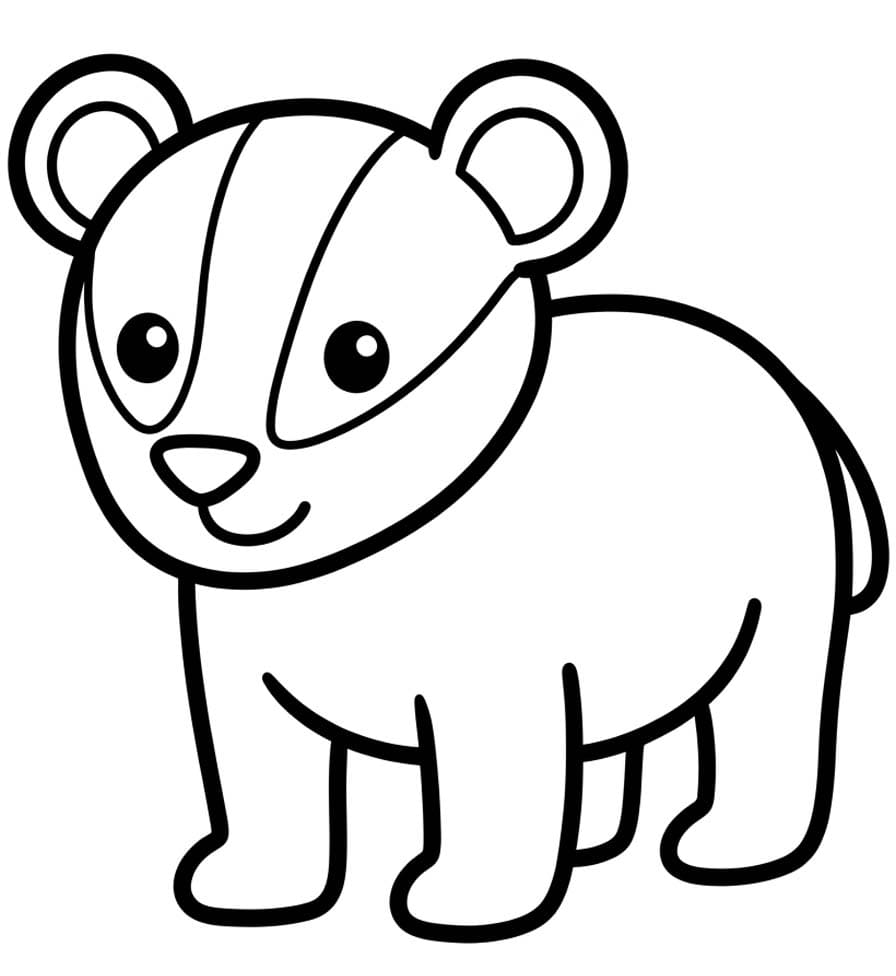 アナグマ 無料 ぬりえ