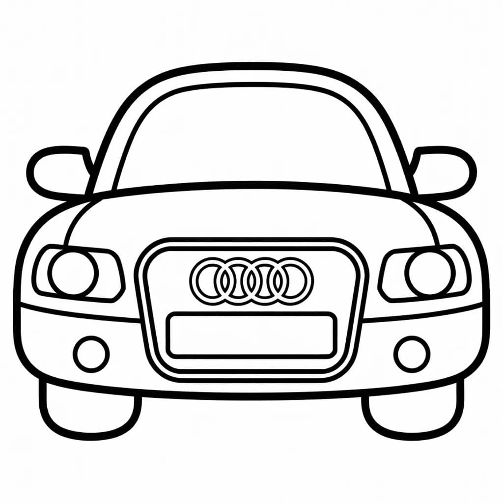 アウディ基本的な ぬりえ