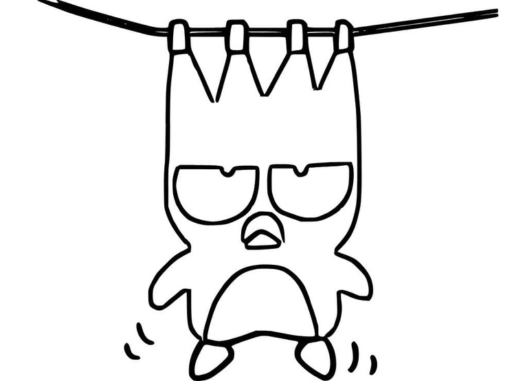 バッドばつ丸 4 ぬりえ