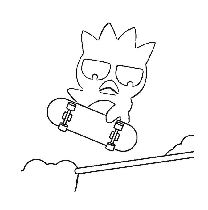 バッドばつ丸 画像フリー ぬりえ