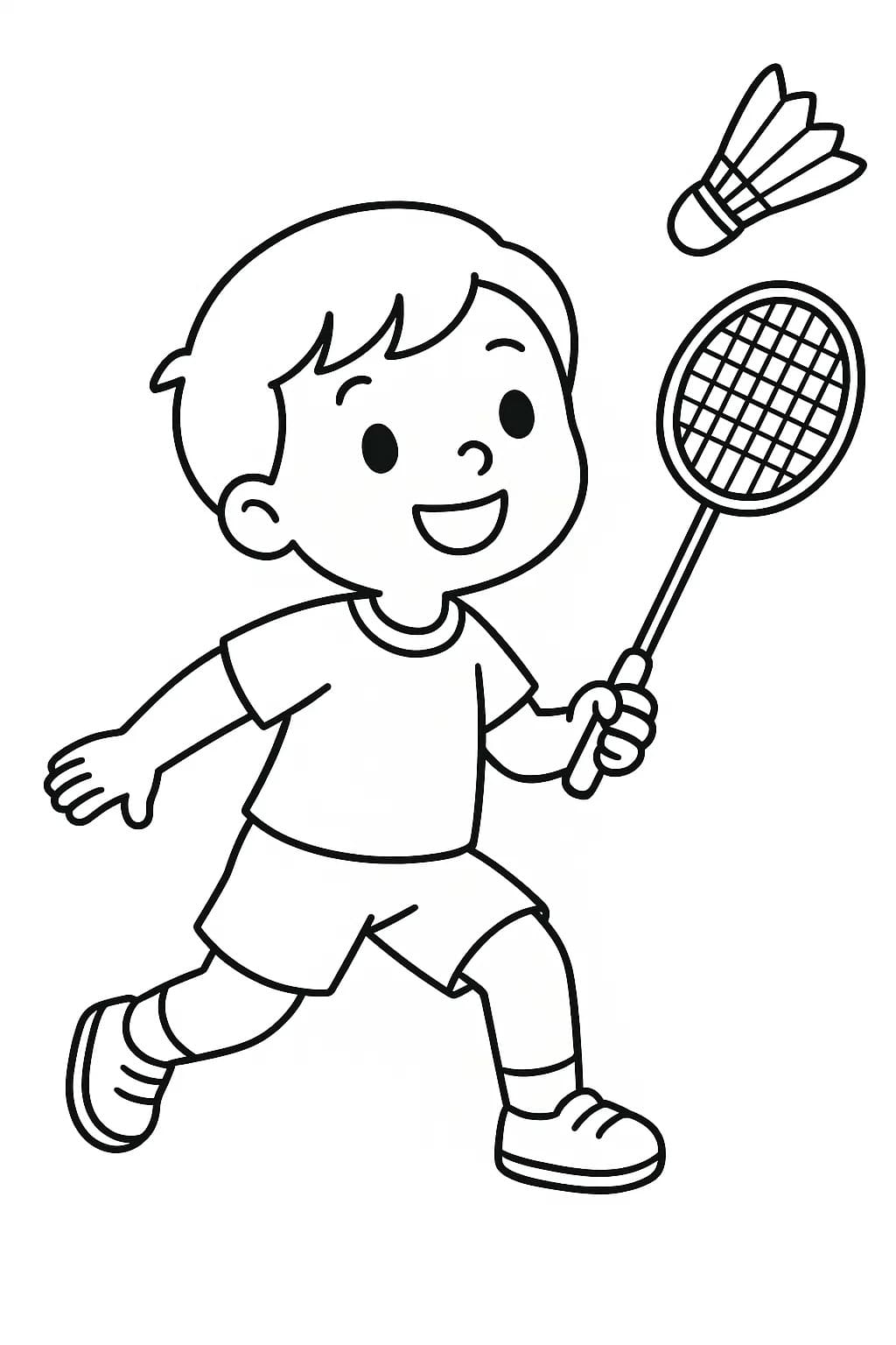 バドミントン 5 ぬりえ