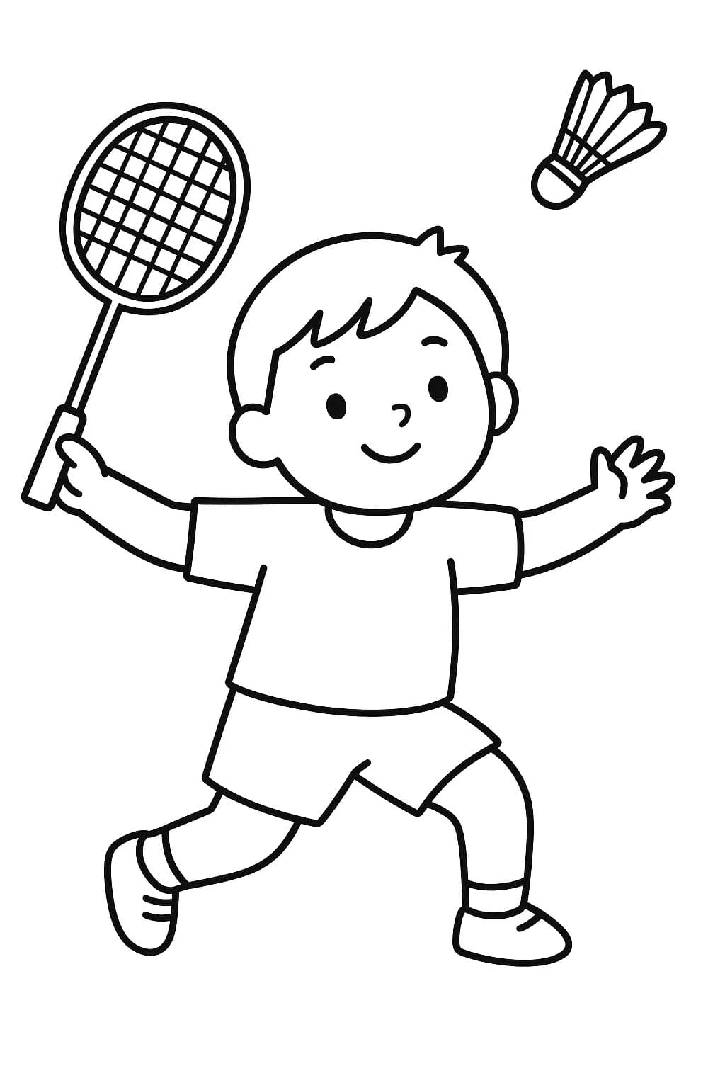 バドミントン 7 ぬりえ