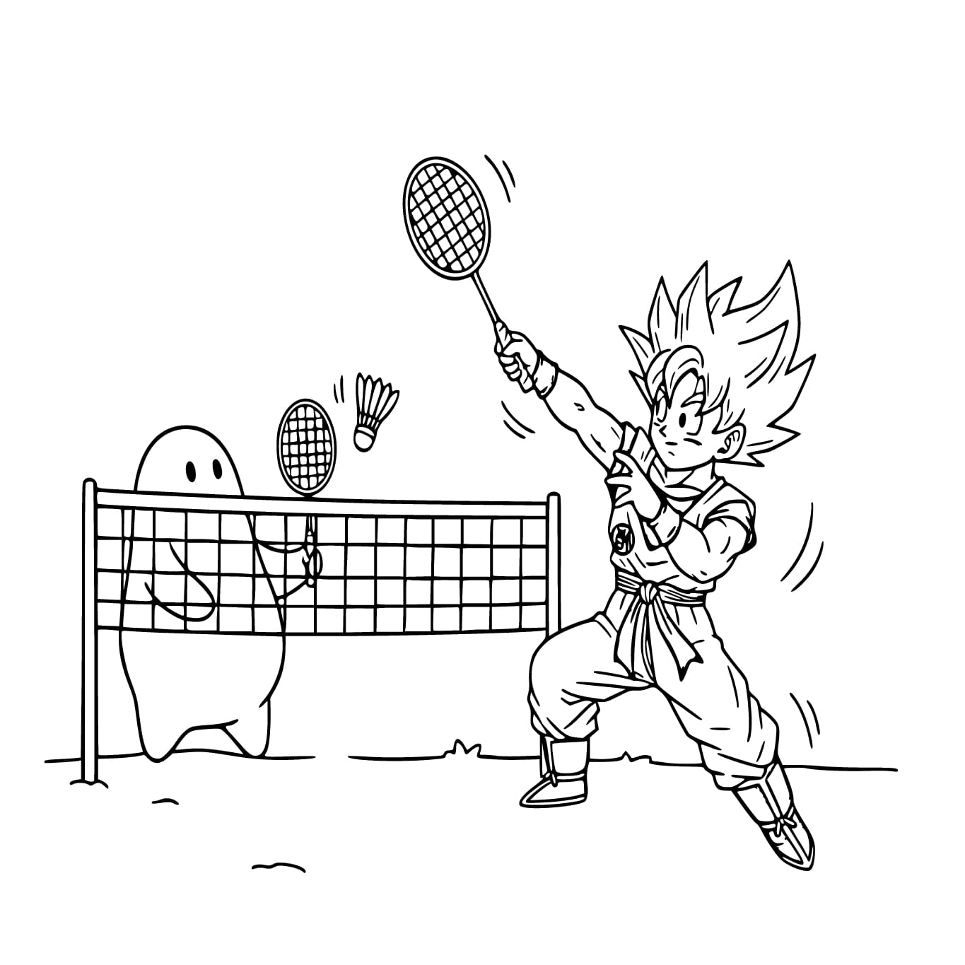 バドミントン 印刷 ぬりえ