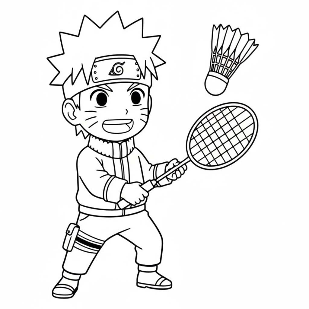 バドミントン 簡単 ぬりえ