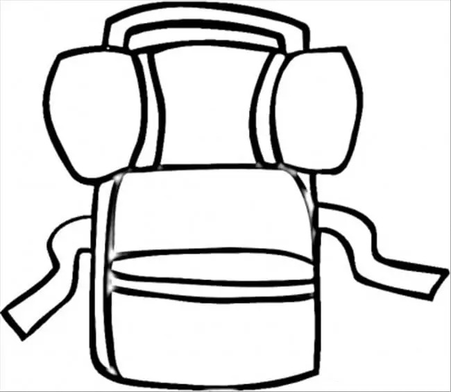 バックパック 描画 ぬりえ
