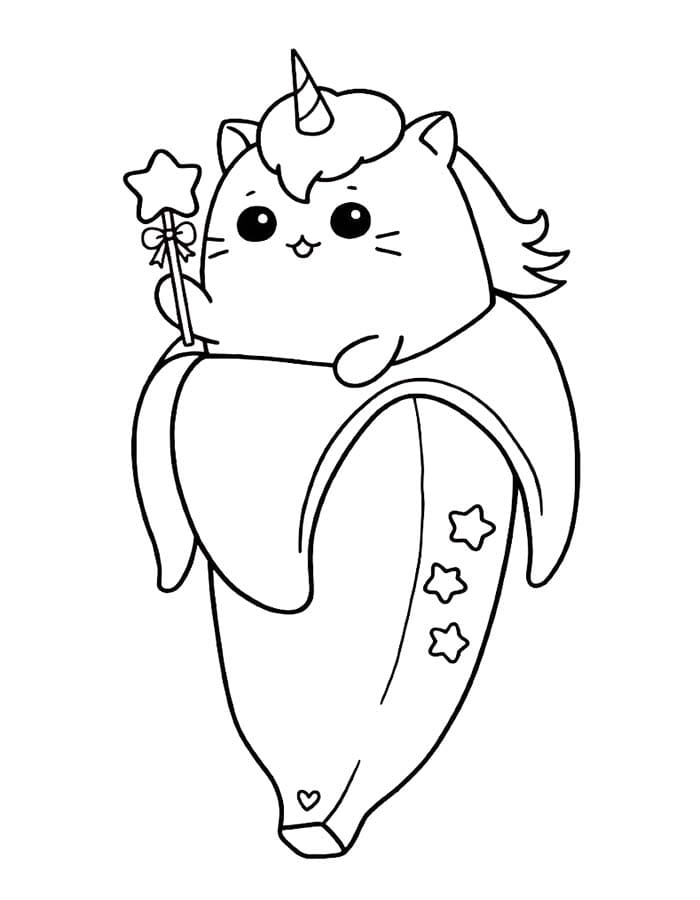 ばなにゃ 画像 ぬりえ