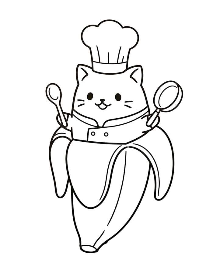 ばなにゃ 簡単 ぬりえ