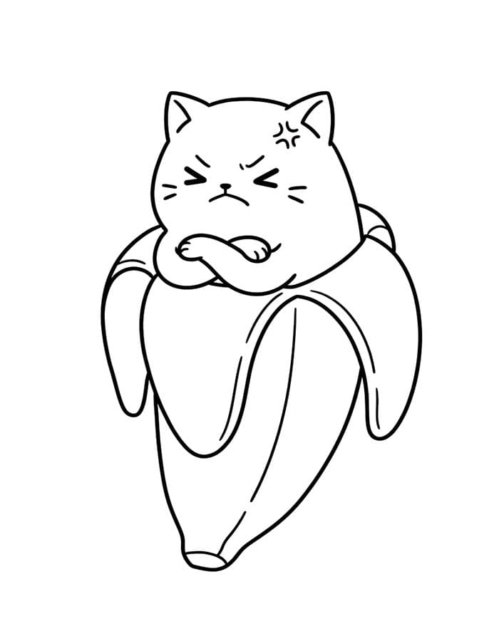 ばなにゃ 単純 ぬりえ