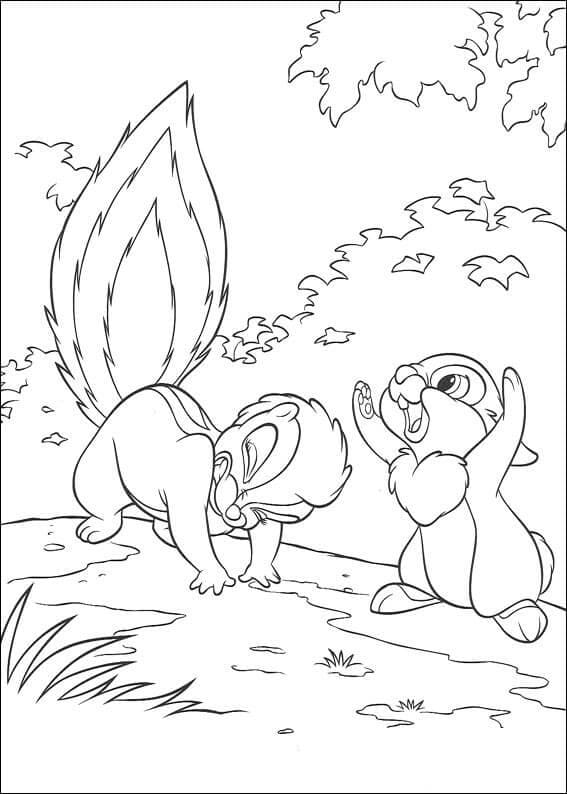 バンビ基本的な ぬりえ