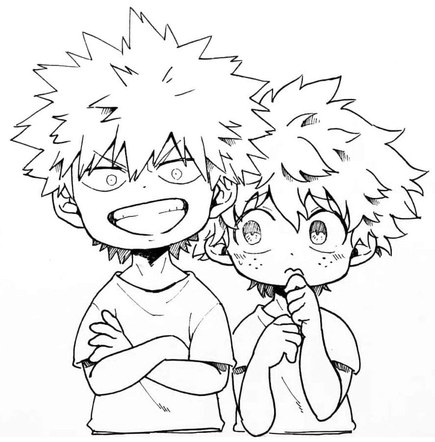 爆豪勝己 2 ぬりえ
