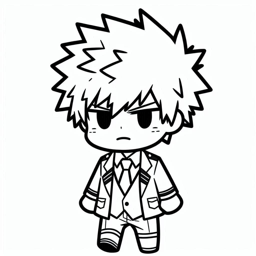 爆豪勝己 7 ぬりえ