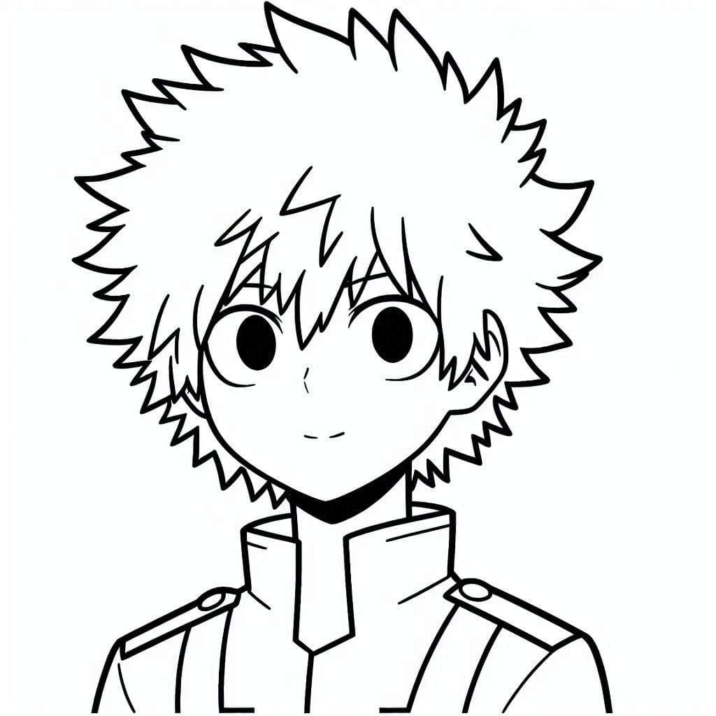 爆豪勝己 8 ぬりえ