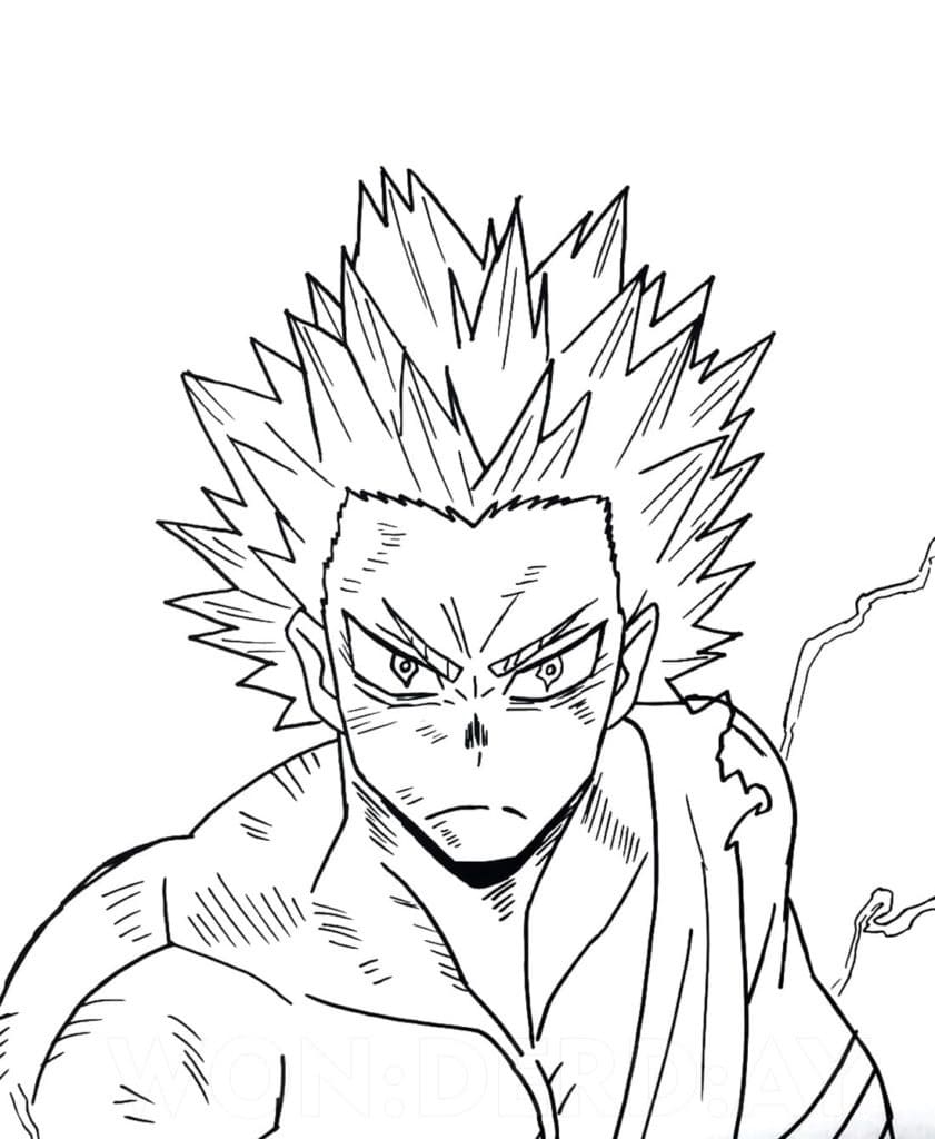 爆豪勝己 ハンサム ぬりえ