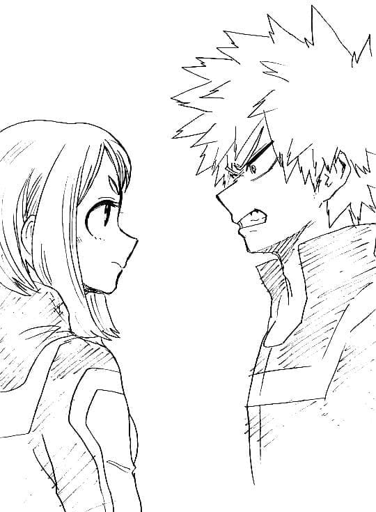 爆豪勝己 怒り ぬりえ