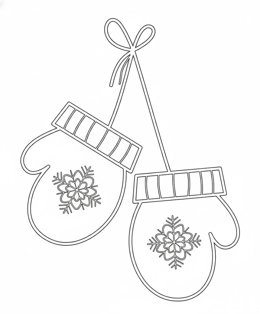 ベビー ミトン ぬりえ