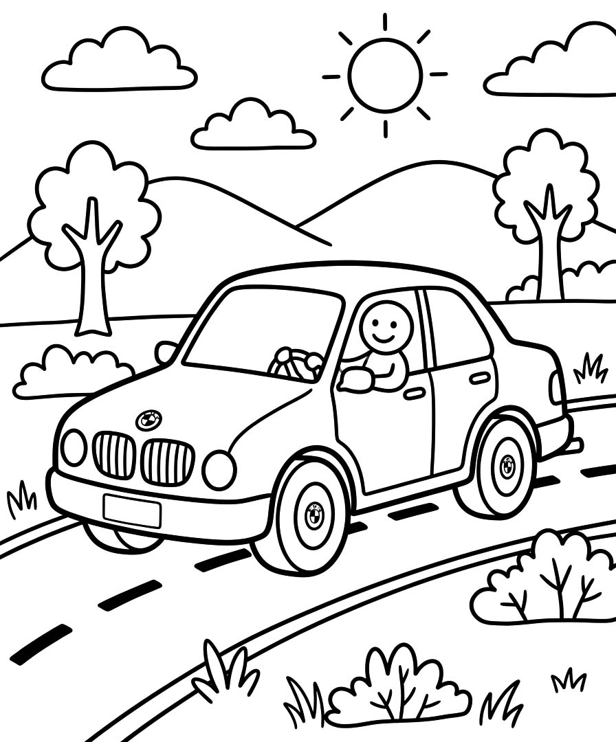BMW 描画 ぬりえ