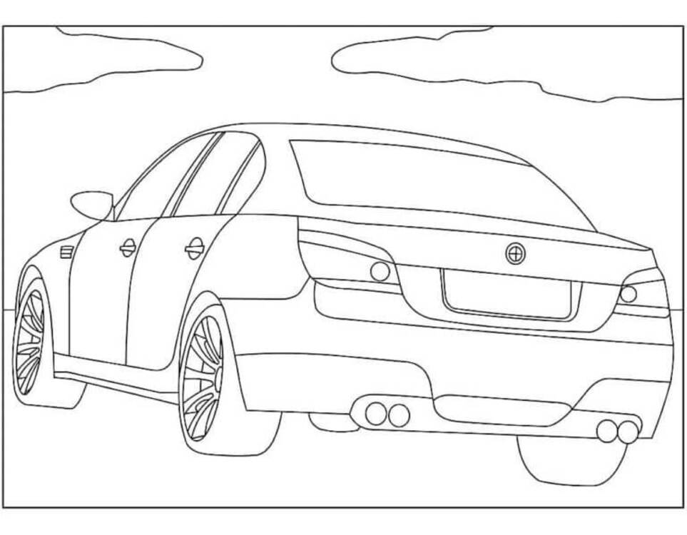 BMW 描く ぬりえ