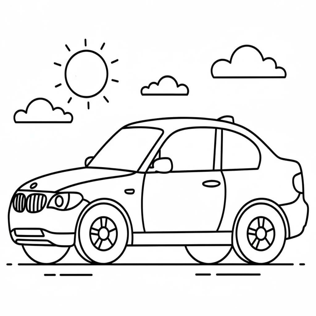 BMW 単純 ぬりえ