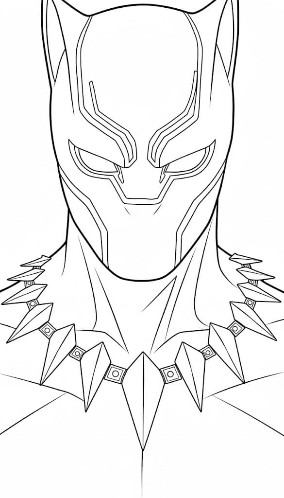 ブラックパンサー 4 ぬりえ