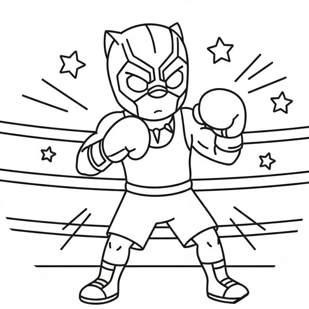 ブラックパンサー 6 ぬりえ