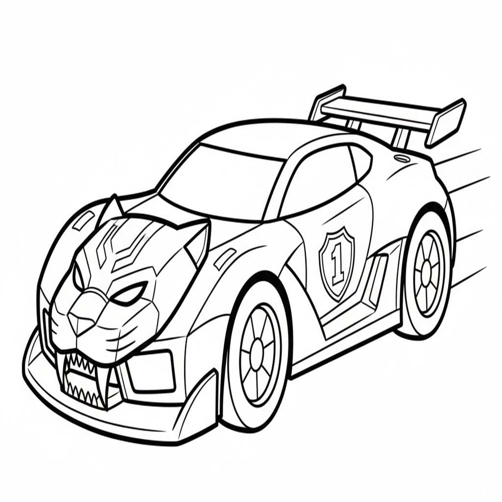 ブラックパンサー 7 ぬりえ