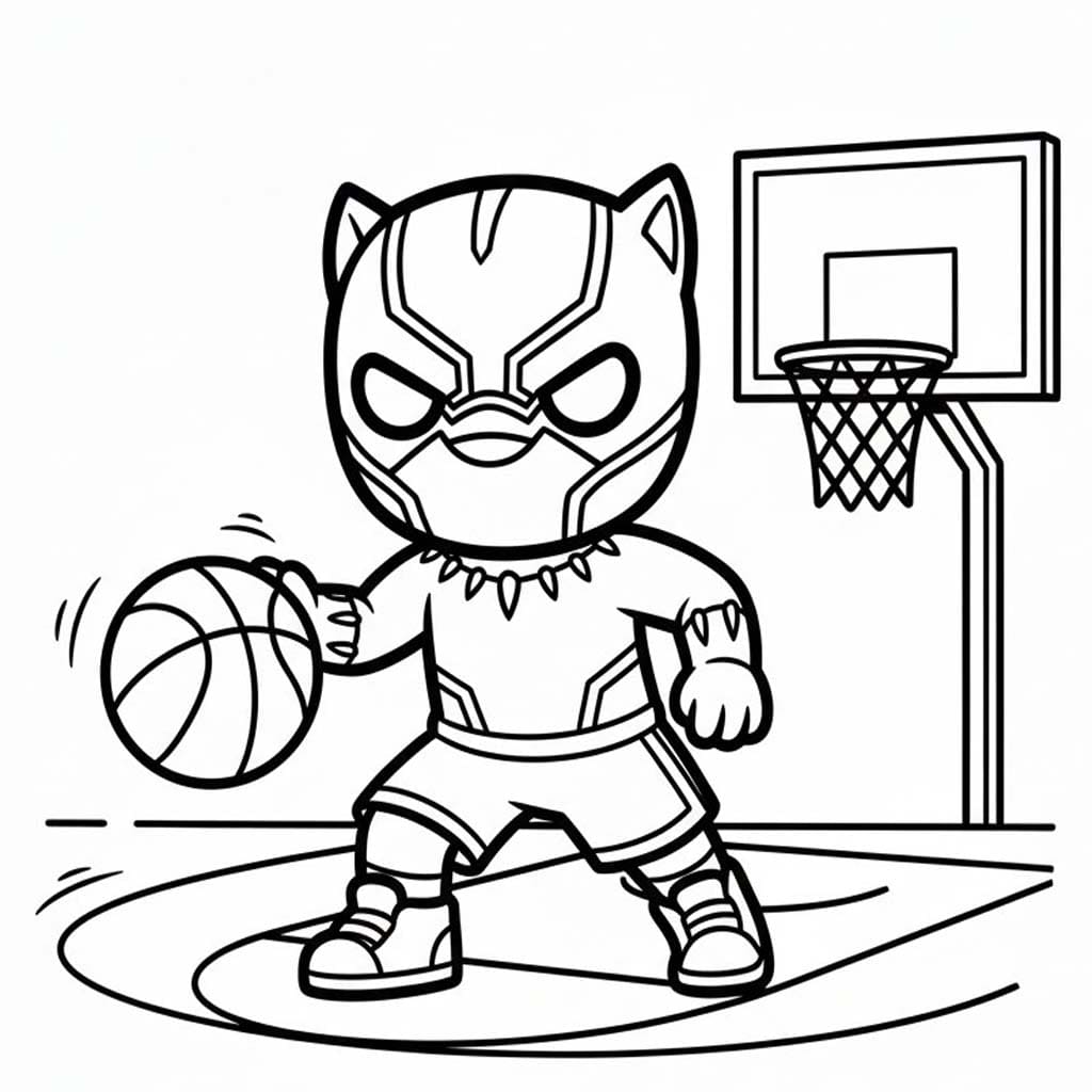 ブラックパンサー 印刷可能 ぬりえ