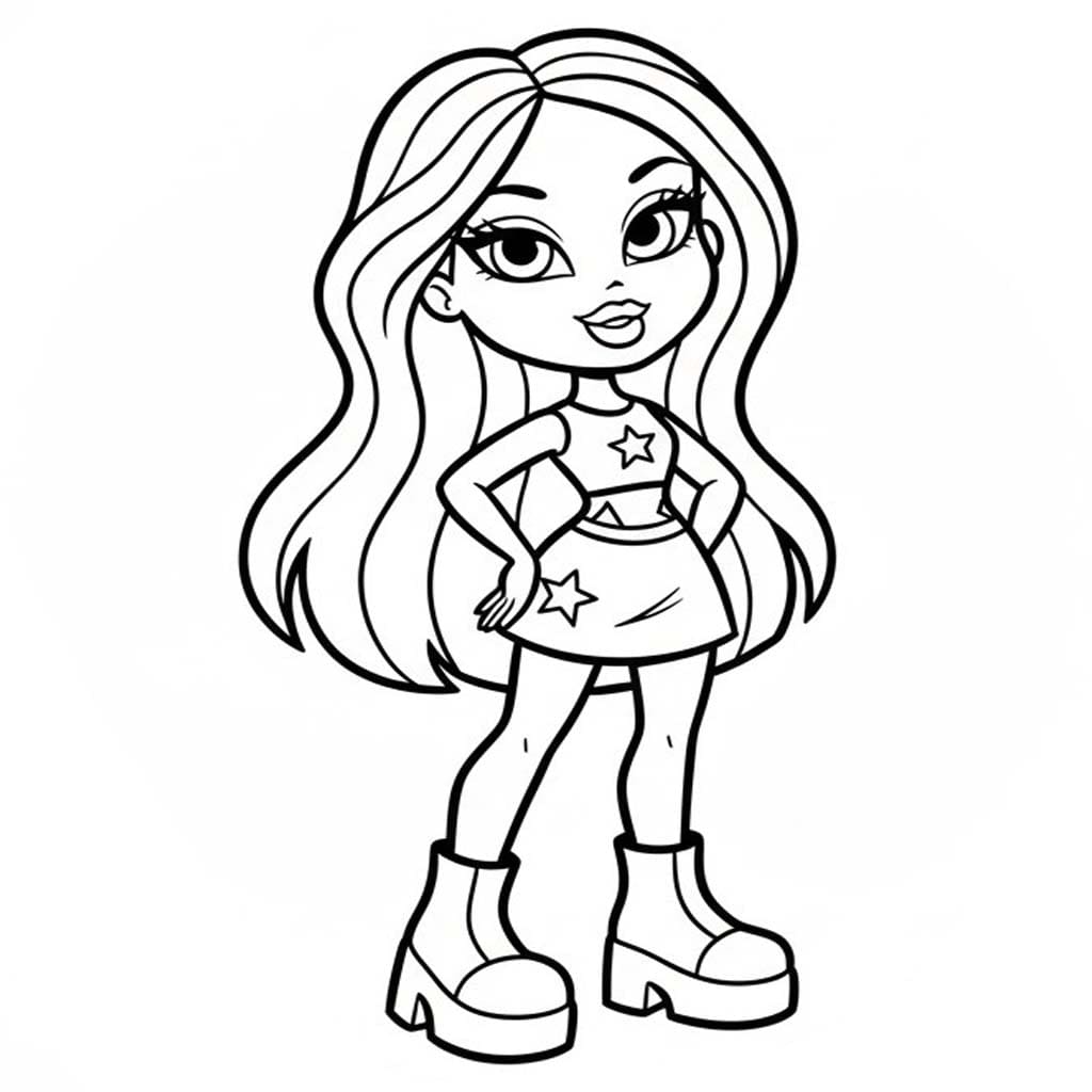 ブラッツ 基本的な ぬりえ