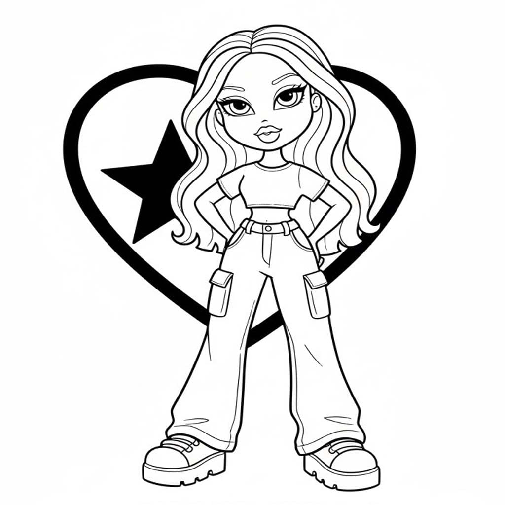 ブラッツ 単純 ぬりえ