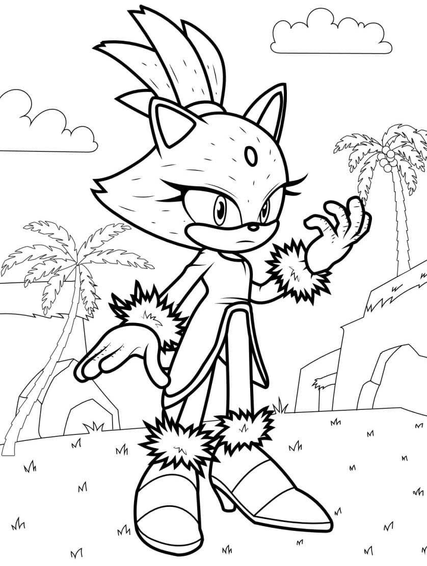 ブレイズ・ザ・キャット 描く ぬりえ