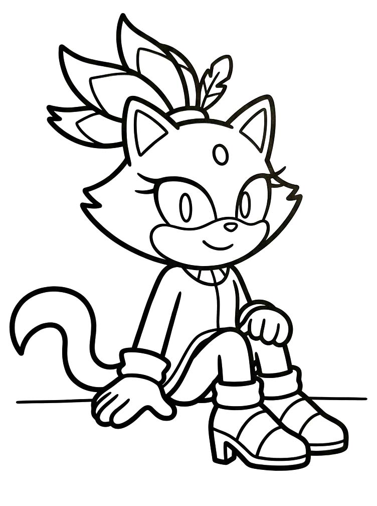 ブレイズ・ザ・キャット 無料 ぬりえ