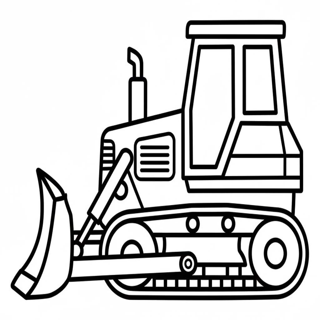 ブルドーザー 描画 ぬりえ