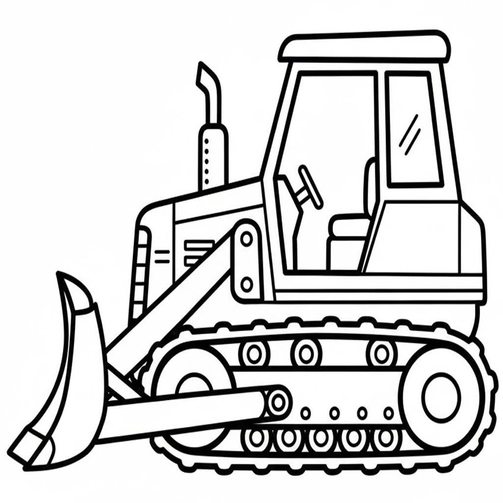 ブルドーザー 印刷可能 ぬりえ